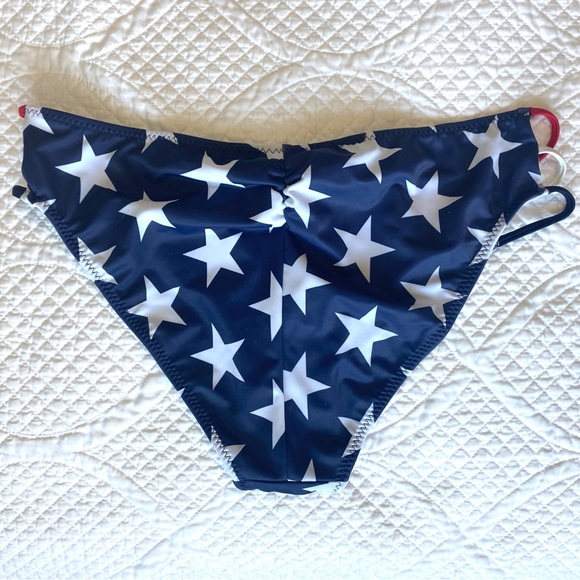 Red White & Blue string sided bikini bottoms - Picture 2 of 6